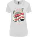 Life is Better With Chickens Around Farmer Womens Wider Cut T-Shirt White