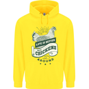 Life is Better With Chickens Around Farming Childrens Kids Hoodie Yellow