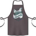 Life is Better With Chickens Around Farming Cotton Apron 100% Organic Dark Grey