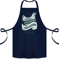 Life is Better With Chickens Around Farming Cotton Apron 100% Organic Navy Blue