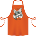 Life is Better With Chickens Around Farming Cotton Apron 100% Organic Orange