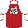Life is Better With Chickens Around Farming Cotton Apron 100% Organic Red