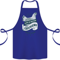 Life is Better With Chickens Around Farming Cotton Apron 100% Organic Royal Blue