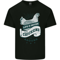 Life is Better With Chickens Around Farming Kids T-Shirt Childrens Black