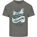 Life is Better With Chickens Around Farming Kids T-Shirt Childrens Charcoal