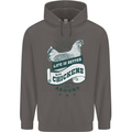 Life is Better With Chickens Around Farming Mens 80% Cotton Hoodie Charcoal