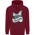 Life is Better With Chickens Around Farming Mens 80% Cotton Hoodie Maroon