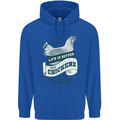 Life is Better With Chickens Around Farming Mens 80% Cotton Hoodie Royal Blue