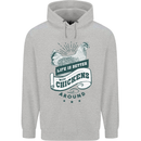 Life is Better With Chickens Around Farming Mens 80% Cotton Hoodie Sports Grey