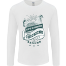 Life is Better With Chickens Around Farming Mens Long Sleeve T-Shirt White