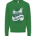 Life is Better With Chickens Around Farming Mens Sweatshirt Jumper Irish Green