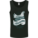 Life is Better With Chickens Around Farming Mens Vest Tank Top Black