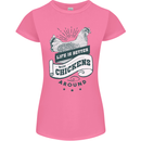 Life is Better With Chickens Around Farming Womens Petite Cut T-Shirt Azalea