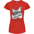 Life is Better With Chickens Around Farming Womens Petite Cut T-Shirt Red