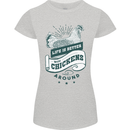 Life is Better With Chickens Around Farming Womens Petite Cut T-Shirt Sports Grey