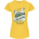 Life is Better With Chickens Around Farming Womens Petite Cut T-Shirt Yellow