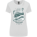 Life is Better With Chickens Around Farming Womens Wider Cut T-Shirt White