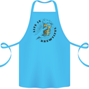 Life is Brewtiful Beer Alcohol Larger Cotton Apron 100% Organic Turquoise