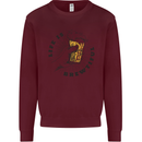 Life is Brewtiful Beer Alcohol Larger Kids Sweatshirt Jumper Maroon