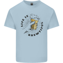 Life is Brewtiful Beer Alcohol Larger Kids T-Shirt Childrens Light Blue
