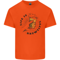 Life is Brewtiful Beer Alcohol Larger Kids T-Shirt Childrens Orange