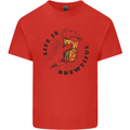 Life is Brewtiful Beer Alcohol Larger Kids T-Shirt Childrens Red