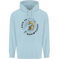 Life is Brewtiful Beer Alcohol Larger Mens 80% Cotton Hoodie Light Blue