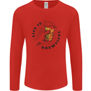 Life is Brewtiful Beer Alcohol Larger Mens Long Sleeve T-Shirt Red