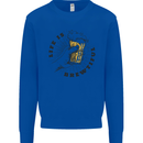 Life is Brewtiful Beer Alcohol Larger Mens Sweatshirt Jumper Royal Blue