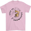 Life is Brewtiful Beer Alcohol Larger Mens T-Shirt 100% Cotton Light Pink
