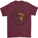 Life is Brewtiful Beer Alcohol Larger Mens T-Shirt 100% Cotton Maroon