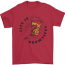 Life is Brewtiful Beer Alcohol Larger Mens T-Shirt 100% Cotton Red