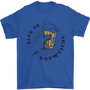Life is Brewtiful Beer Alcohol Larger Mens T-Shirt 100% Cotton Royal Blue