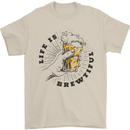 Life is Brewtiful Beer Alcohol Larger Mens T-Shirt 100% Cotton Sand