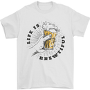 Life is Brewtiful Beer Alcohol Larger Mens T-Shirt 100% Cotton White