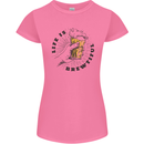Life is Brewtiful Beer Alcohol Larger Womens Petite Cut T-Shirt Azalea