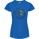 Life is Brewtiful Beer Alcohol Larger Womens Petite Cut T-Shirt Royal Blue