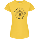 Life is Brewtiful Beer Alcohol Larger Womens Petite Cut T-Shirt Yellow