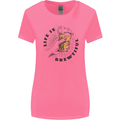 Life is Brewtiful Beer Alcohol Larger Womens Wider Cut T-Shirt Azalea