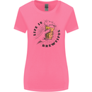 Life is Brewtiful Beer Alcohol Larger Womens Wider Cut T-Shirt Azalea