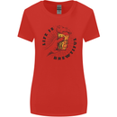 Life is Brewtiful Beer Alcohol Larger Womens Wider Cut T-Shirt Red