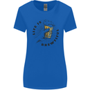 Life is Brewtiful Beer Alcohol Larger Womens Wider Cut T-Shirt Royal Blue