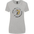 Life is Brewtiful Beer Alcohol Larger Womens Wider Cut T-Shirt Sports Grey