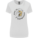 Life is Brewtiful Beer Alcohol Larger Womens Wider Cut T-Shirt White