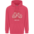 Life is a Beautiful Ride Cycling Bicycle Childrens Kids Hoodie Heliconia