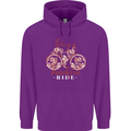 Life is a Beautiful Ride Cycling Bicycle Childrens Kids Hoodie Purple