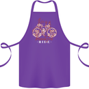 Life is a Beautiful Ride Cycling Bicycle Cotton Apron 100% Organic Purple