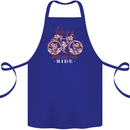 Life is a Beautiful Ride Cycling Bicycle Cotton Apron 100% Organic Royal Blue