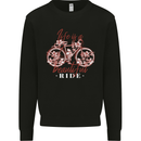 Life is a Beautiful Ride Cycling Bicycle Kids Sweatshirt Jumper Black