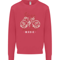 Life is a Beautiful Ride Cycling Bicycle Kids Sweatshirt Jumper Heliconia
